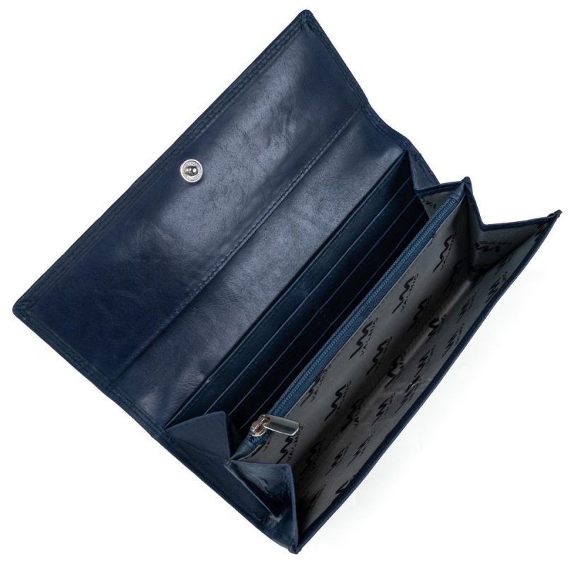 Valmio Pouch női bőr pénztárca sötétkék