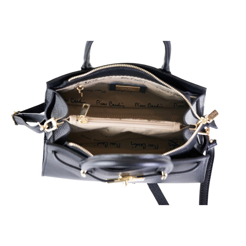 Geantă de damă din piele Pierre Cardin 1925 DOLLARO neagră