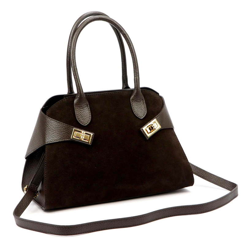 Kožená kabelka Luka 26-006 Hnedá