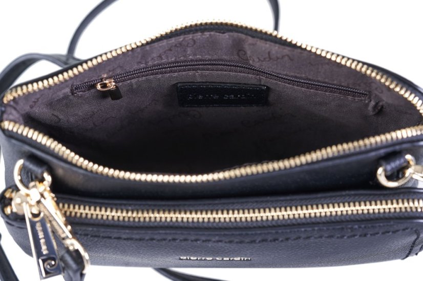 PIERRE CARDIN 86575 Čierna kabelka z ekokože
