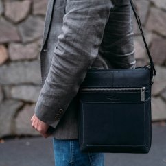 Kožená taška cez rameno Forgy BL