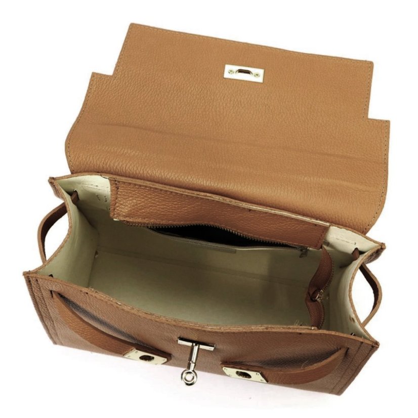 Kožená kabelka Luka 24-059 Camel