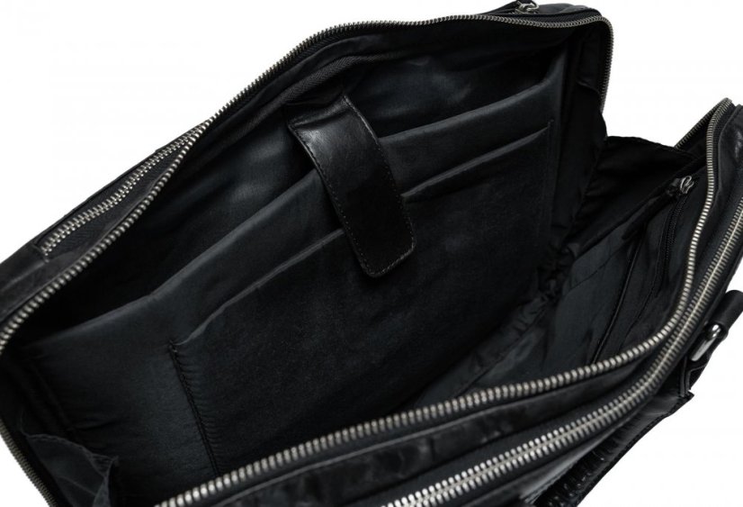 Kožená taška Valmio Monte Black
