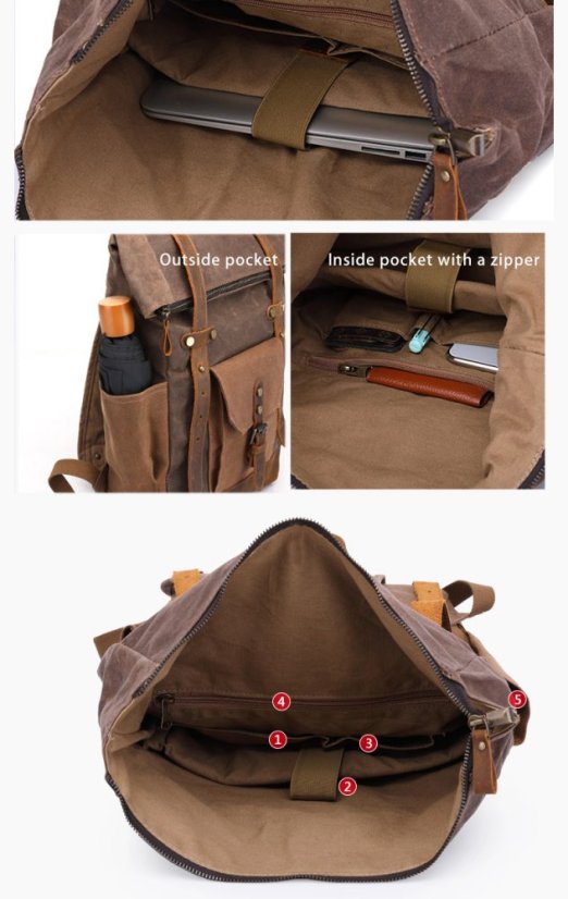 Batoh městský Gwood coffee 20L