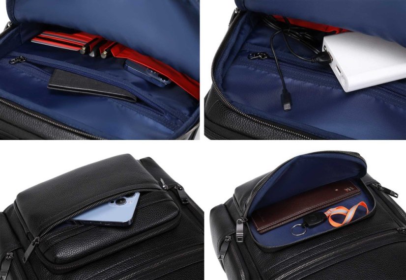 Rucsac urban din piele pentru laptop Valmio Loretto