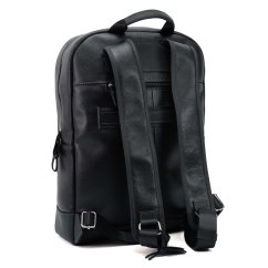 Rucsac negru din piele Valmio York 16L