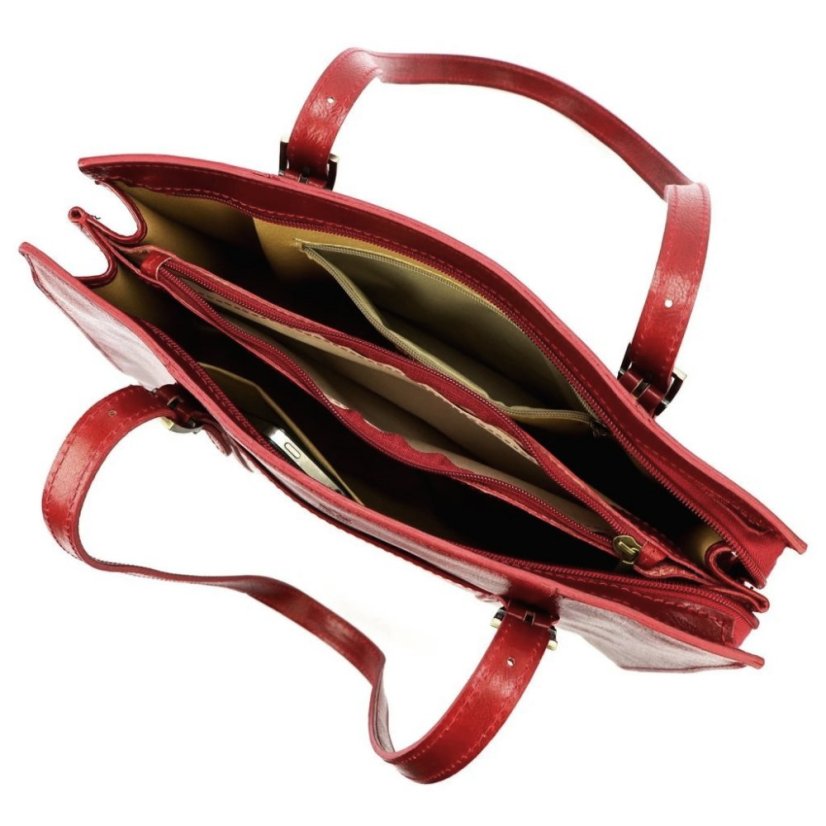 Kožená kabelka Florence 54 Červená