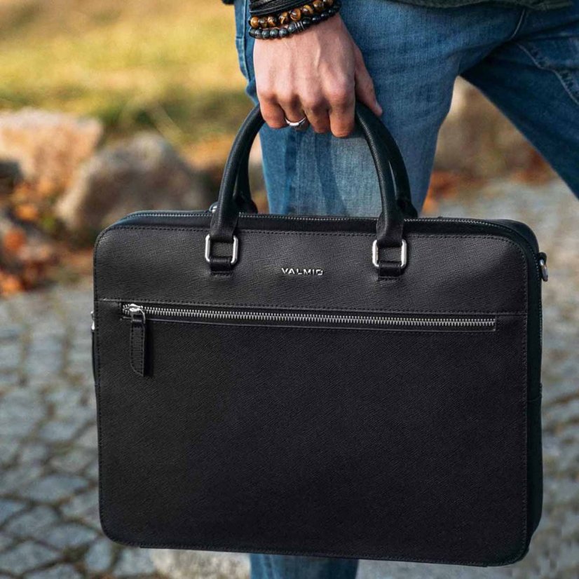 Pánská Taška z pravé kůže Valmio Kauri Black