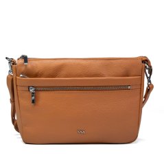 Dámská kožená crossbody kabelka Valmio Arina - oranžová