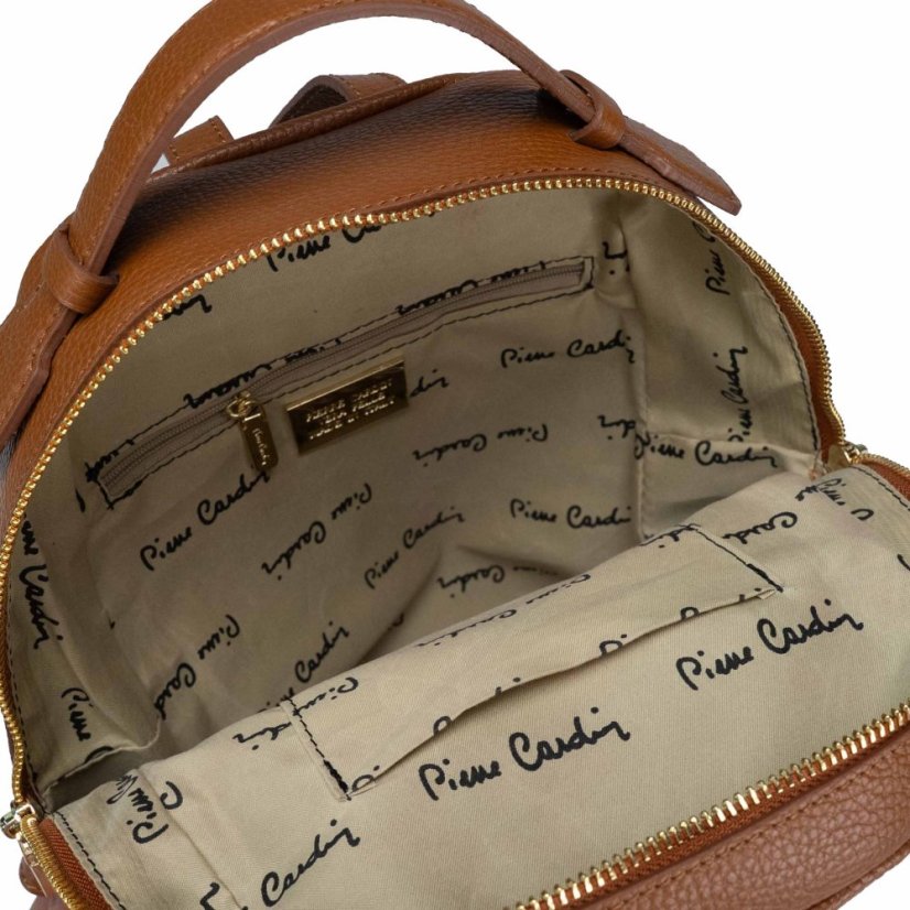 Rucsac de damă din piele Pierre Cardin 55082 FRZ DOLLARO CUOIO