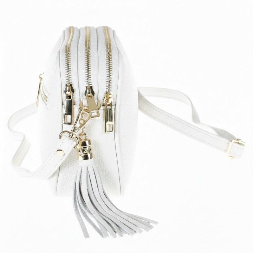 Geantă din piele PIERRE CARDIN 4500 Alb