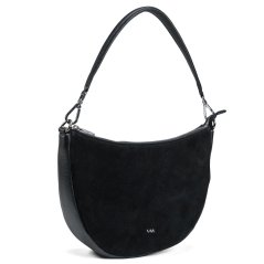 Valmio Selena fekete női bőr crossbody táska