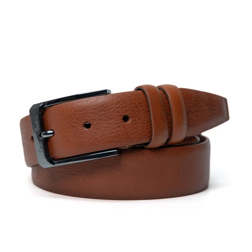 Kožený opasok Pierre Cardin 093 Cognac