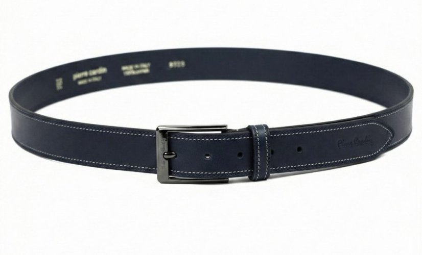 Pánsky kožený opasok Pierre Cardin 8055 BLU
