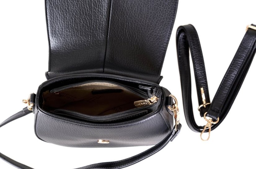 PIERRE CARDIN 6613 Čierna kabelka z ekokože