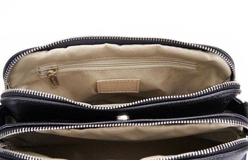 Kožená kabelka PIERRE CARDIN 1655 Black