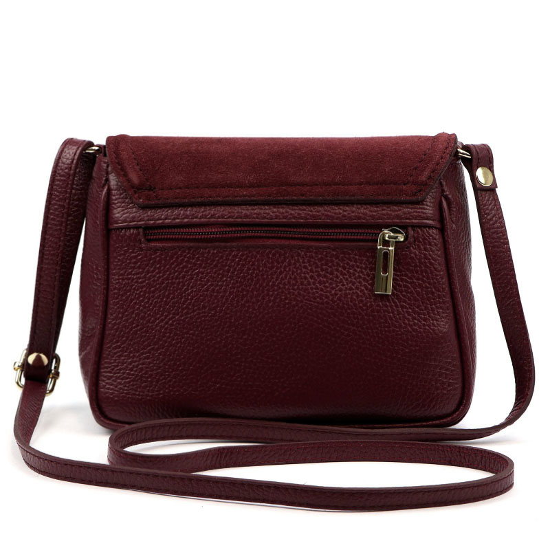 Kožená dámska kabelka LUKA 26-016 BORDO