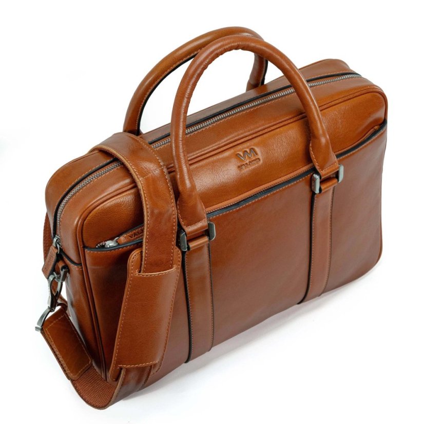 Hnedá kožená taška Valmio Classic