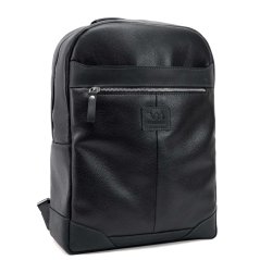 Rucsac negru din piele Valmio York