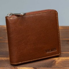 Valmio Brown RFID portofel din piele zip