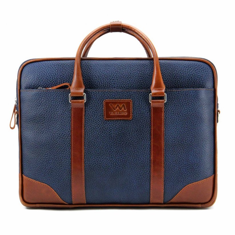 Kék bőr Telford 15" laptop táska