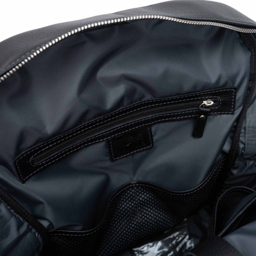 Rucsac negru din piele Valmio York 16L