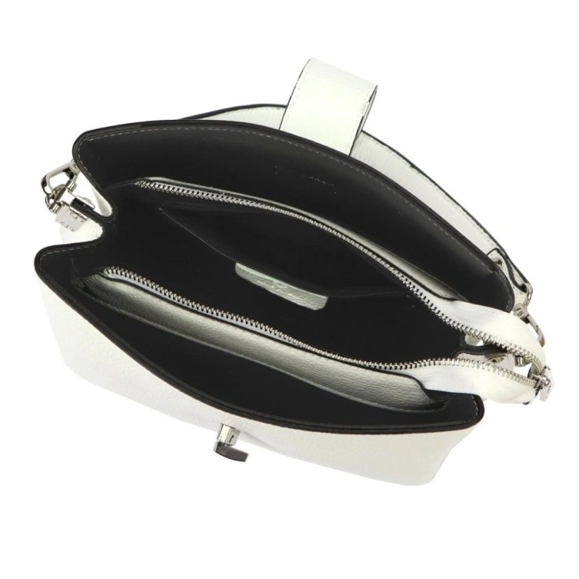 Kožená dámska kabelka LUKA 24-069 Biela