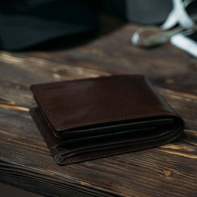 Portofel pentru bărbați Valmio Classic Brown
