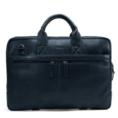 Geantă din piele pentru laptop Valmio Lids - albastră