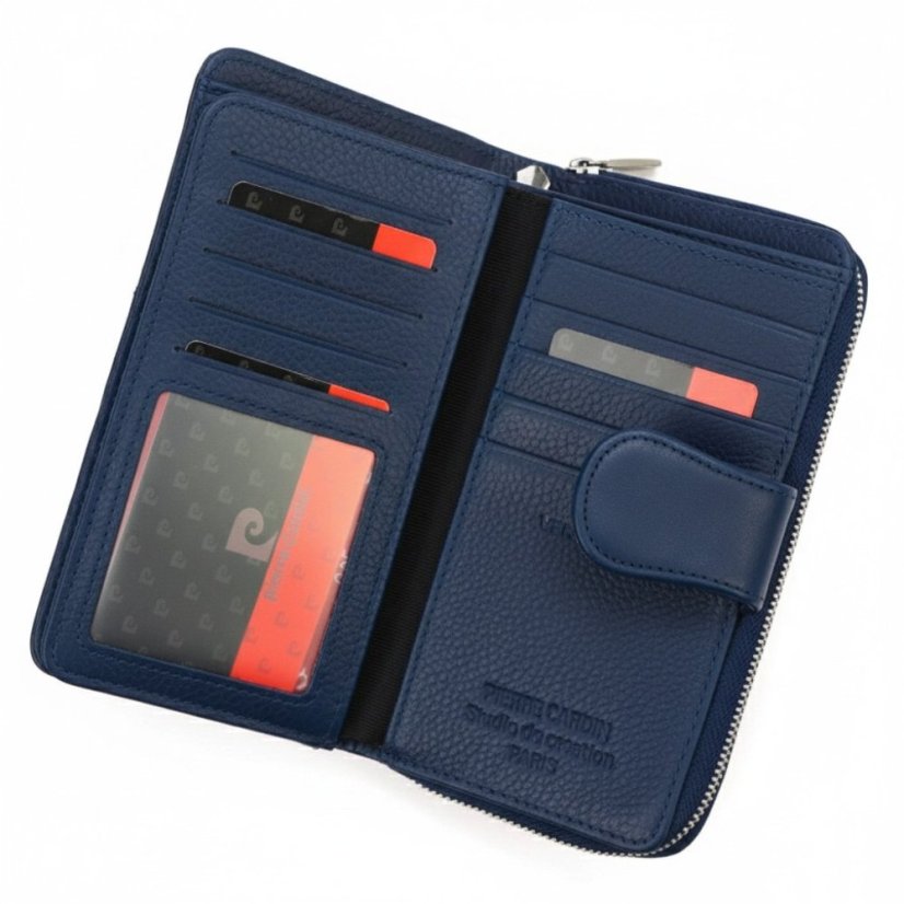 Modrá dámska peňaženka Pierre Cardin.