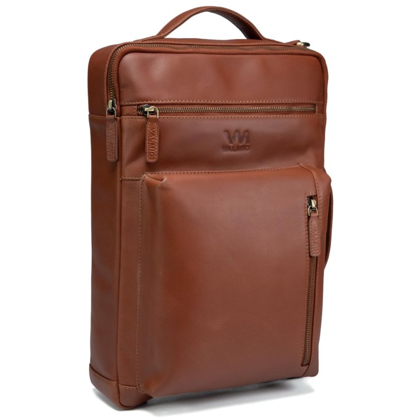 Geantă bărbătească din piele Valmio Prime cognac