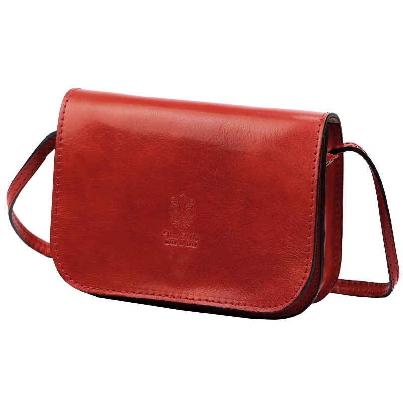 Dámska kožená kabelka FLORENCE 45 červená