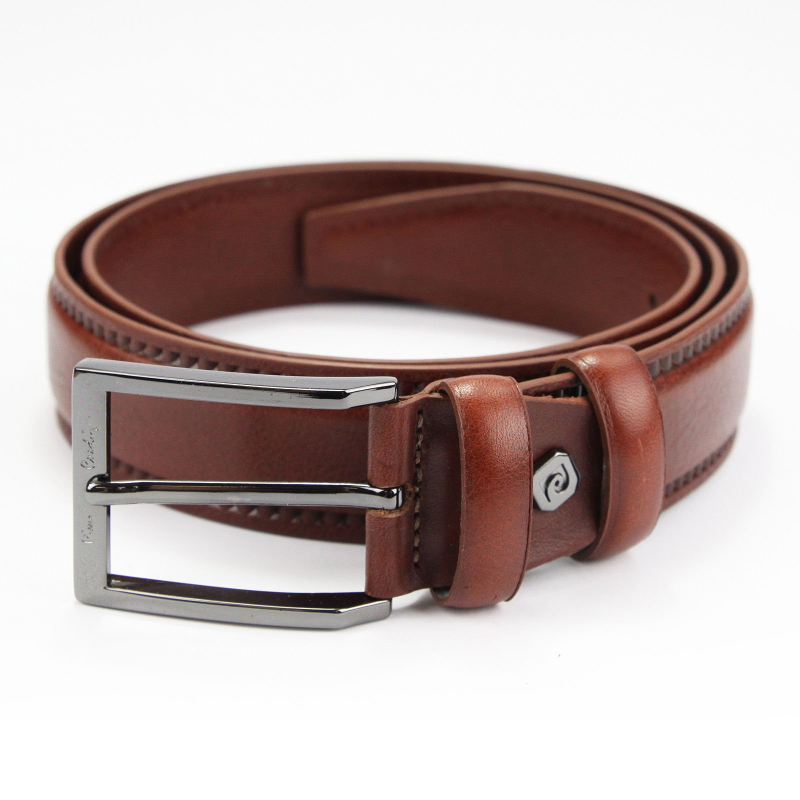 Pierre Cardin Kožený opasek GF 090 Hnědá GF-090-camel