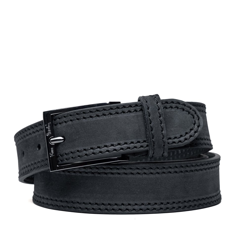 Pierre Cardin 203 Nero kožený opasok