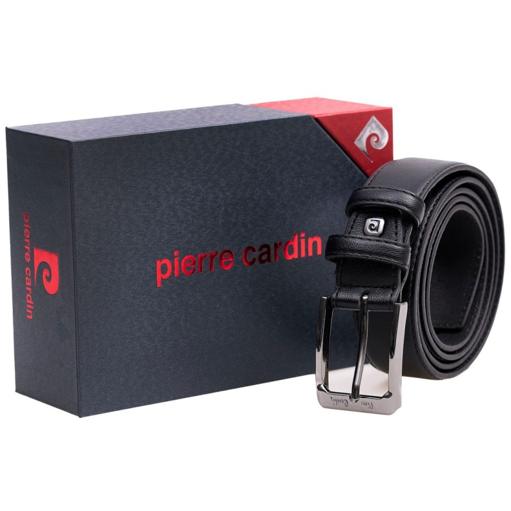 Pierre Cardin Pánský kožený opasek 2506 NERO Černá 2506-GG31-NERO