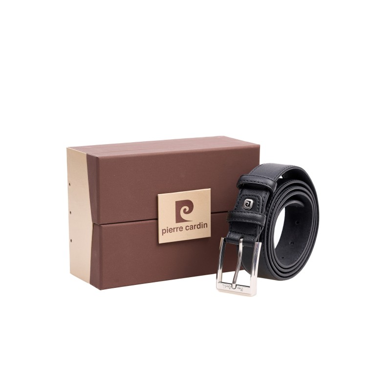 Kožený opasok Pierre Cardin 2510-BL