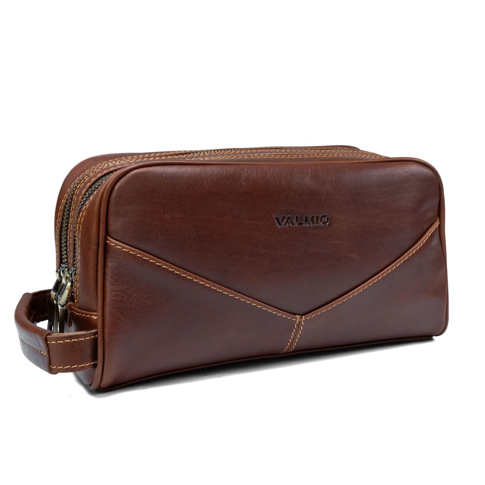 VALMIO Kožená kosmetická taška  Hornes Hnědá