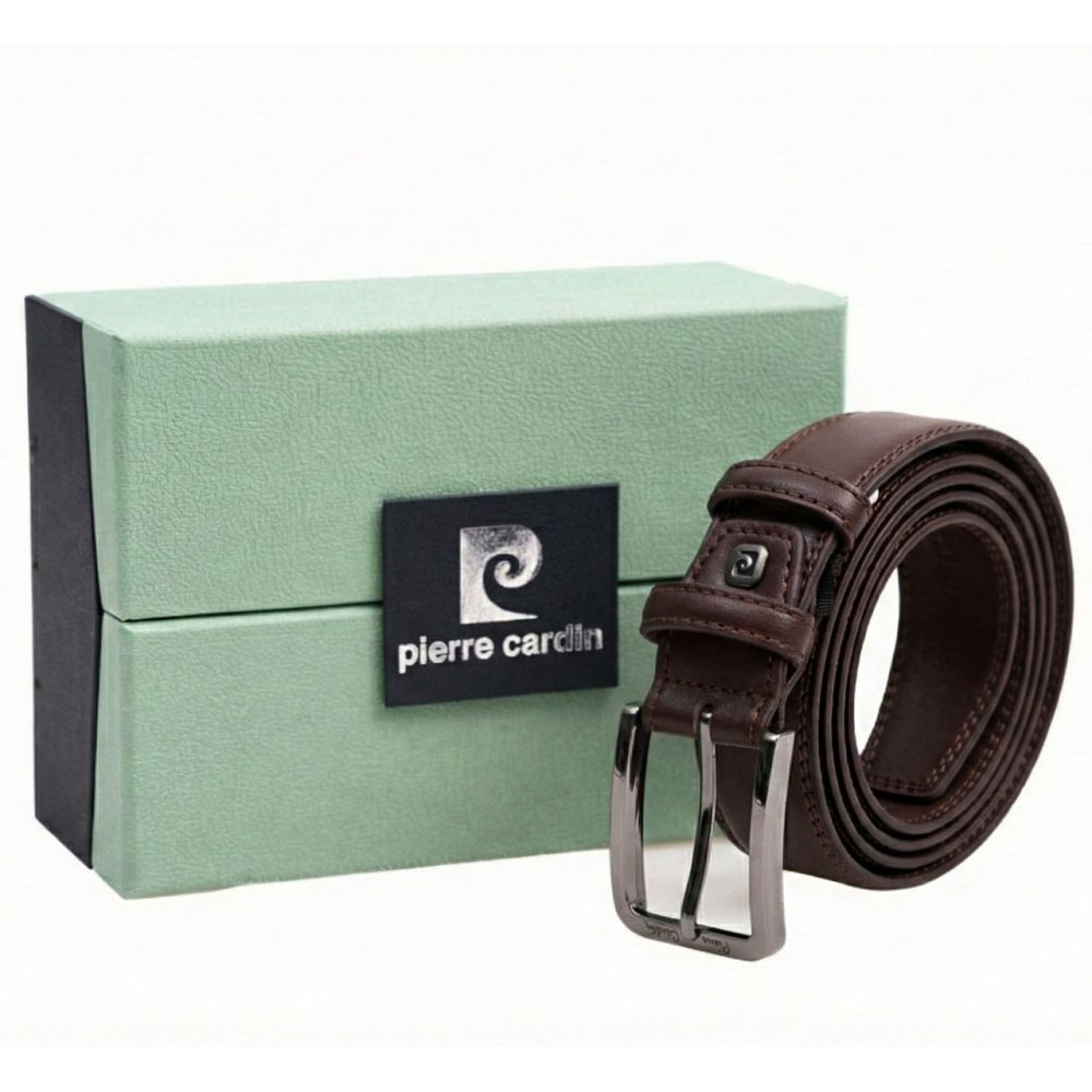 Pierre Cardin Pánský kožený opasek 2508 T.MORO Hnědá 2508-GG33-T.MORO
