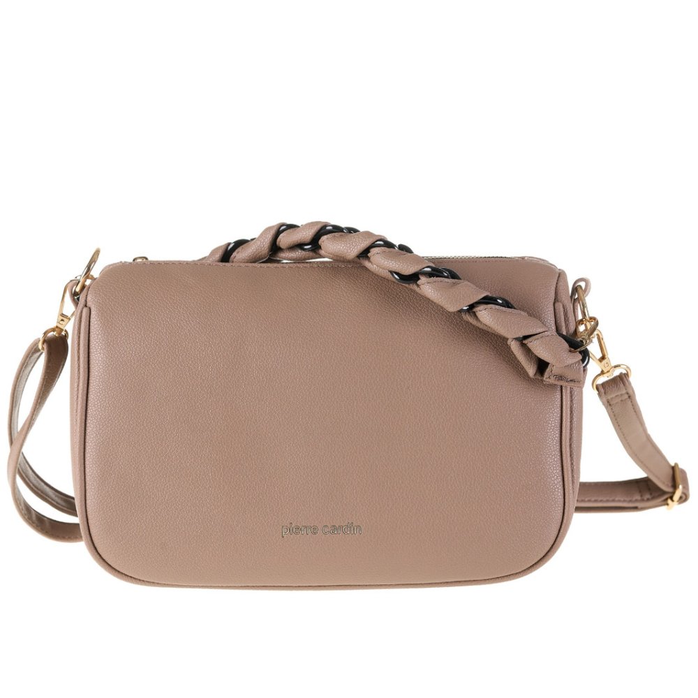 Pierre Cardin Kabelka z ekologické kůže WX21 306 Taupe Béžová WX21-306-Taupe